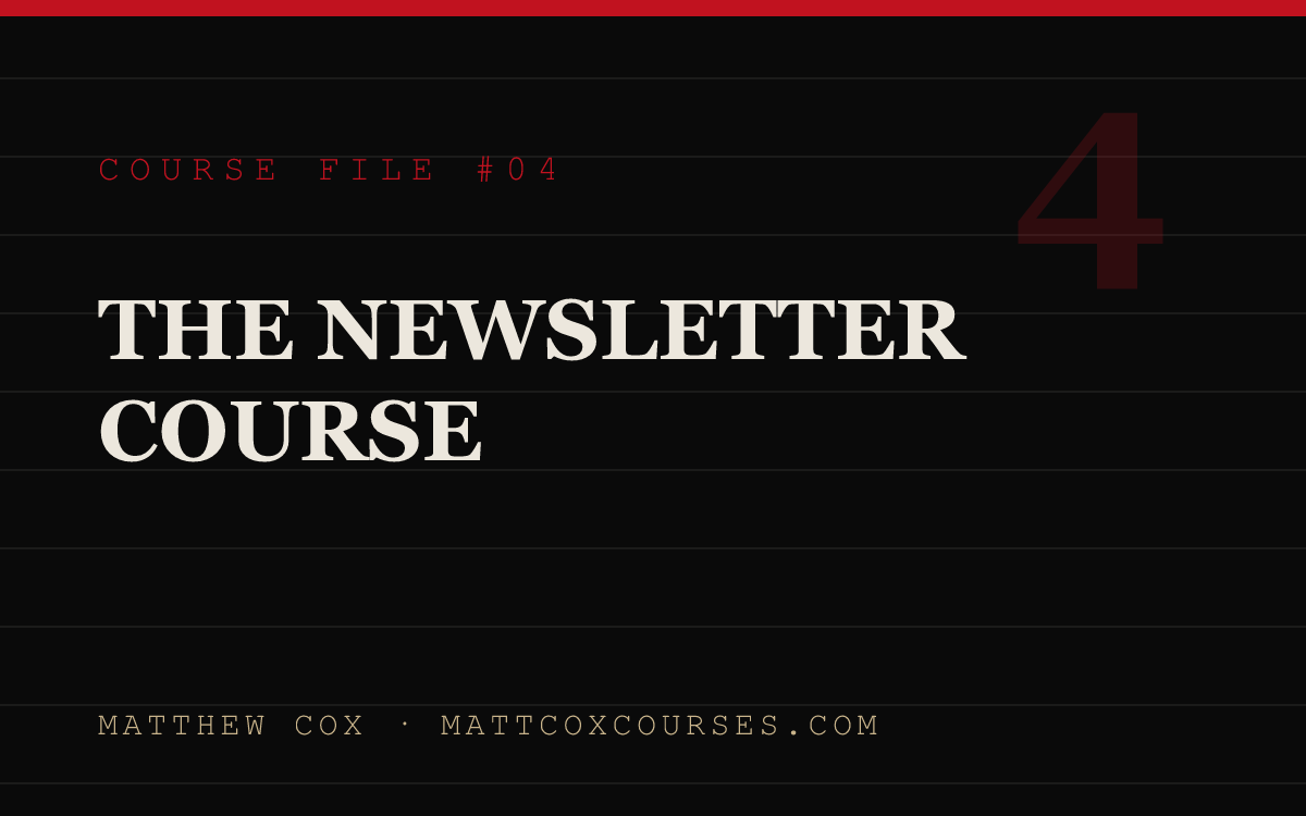 The Newsletter Course — course